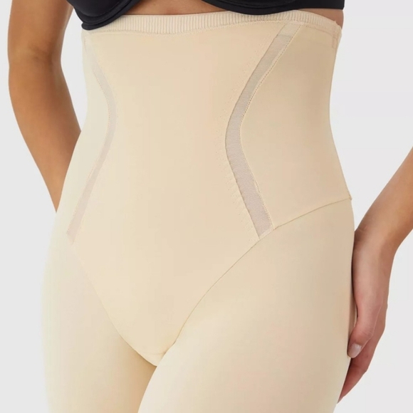Maidenform Beige High Waist Firm‎ Thigh Slimmer Shaping Shorts Sz 3XL Plus NEW - Picture 3 of 14
